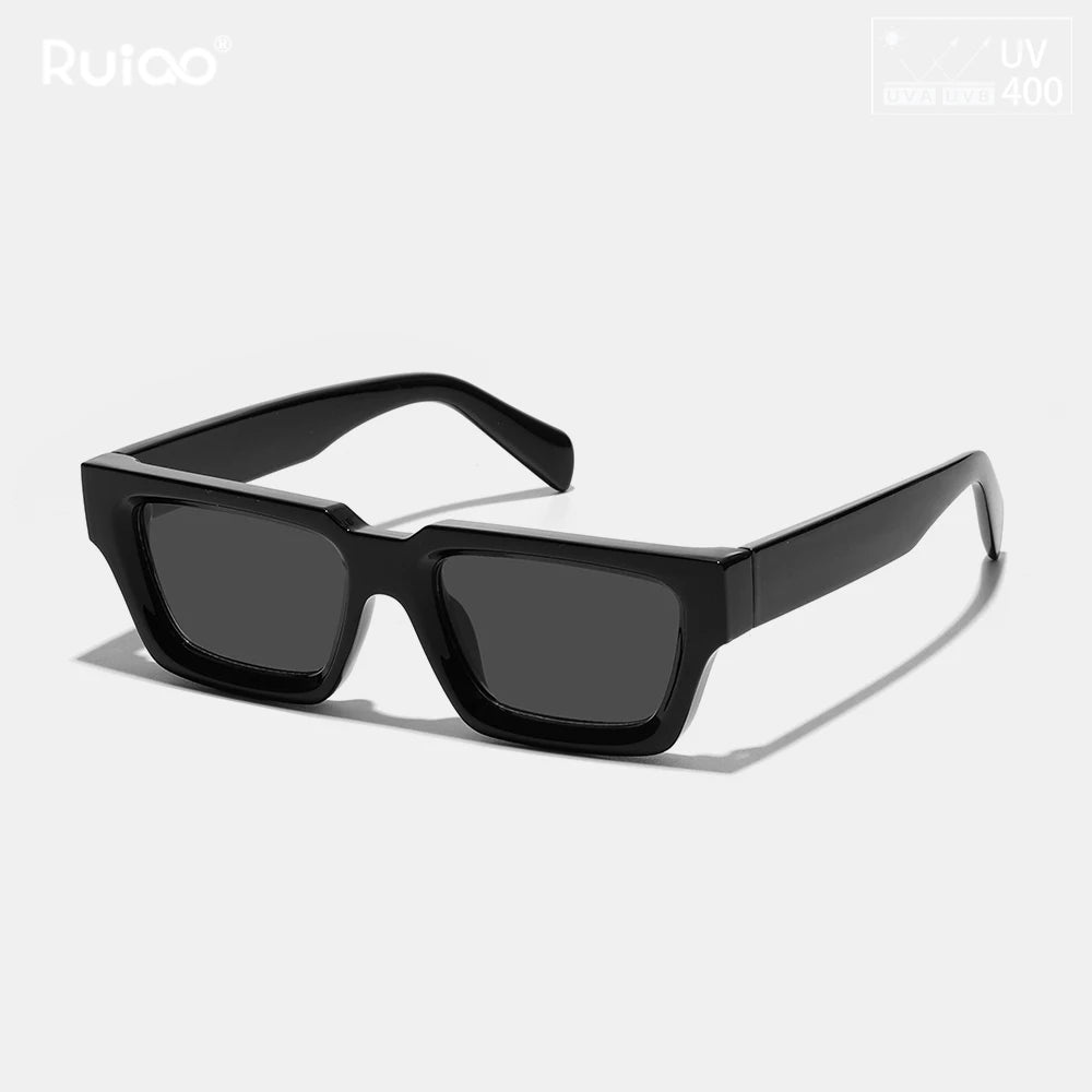 Ruiao 2026 New Black Classic Retro Designer Branded Concave Irregular Thick Frame Men Women Fashion Sunglasses