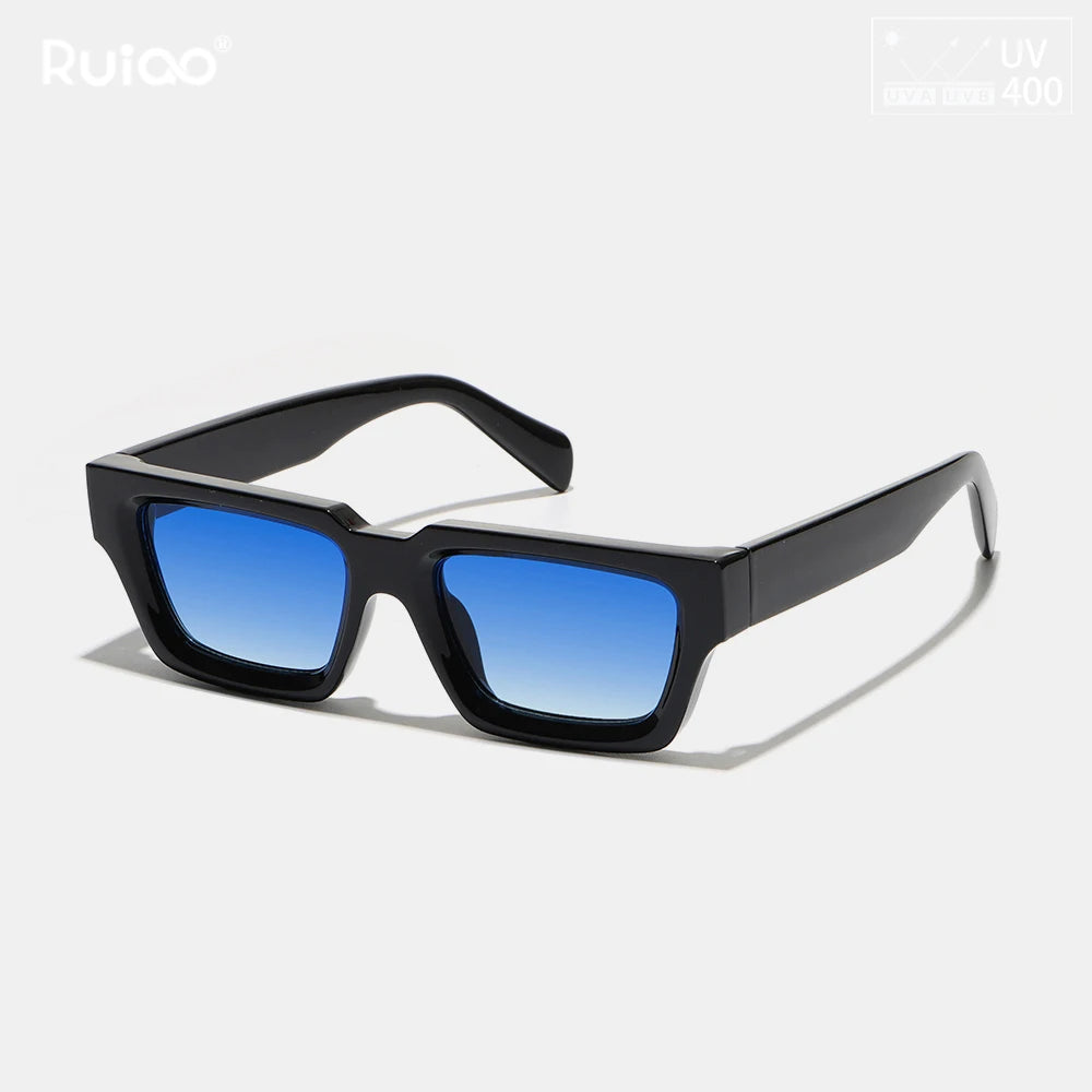Ruiao 2026 New Black Classic Retro Designer Branded Concave Irregular Thick Frame Men Women Fashion Sunglasses