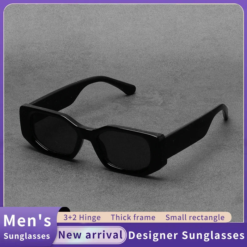 Ruiao 2026 New Black Classic Retro Designer Branded Concave Irregular Thick Frame Men Women Fashion Sunglasses